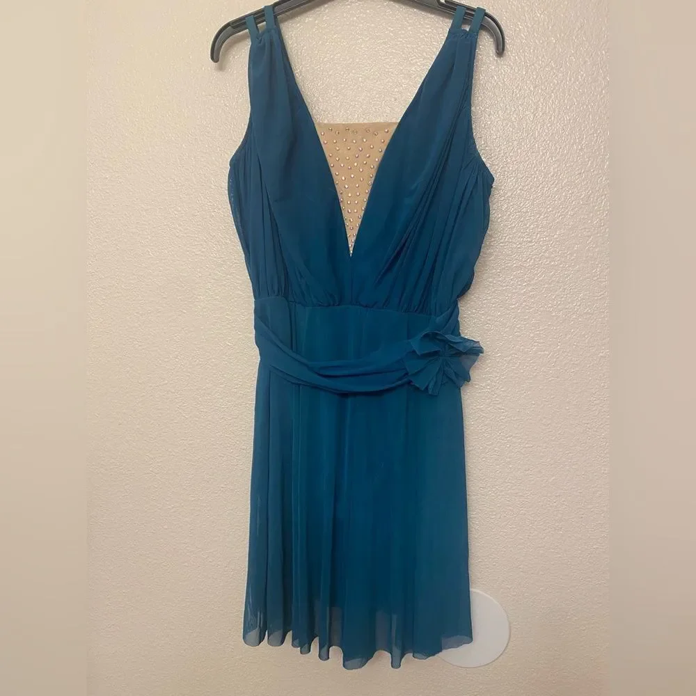 A wish come true dance costume teal lyrical dress 23024Y Stay LA-Large adult